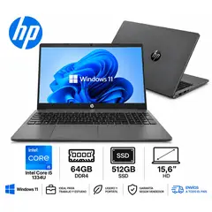 HP - PORTATIL INTEL CORE I5 1334U | 64GB DDR4 | 512GB SSD | PANTALLA 15,6" HD | CENIZA OSCURO