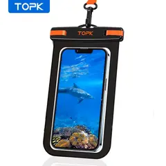 INNOVA - TOPK Bolsa FUNDA impermeable para teléfono color Negro