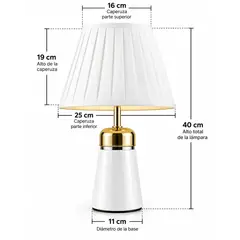 GENERAL - KW7297- B -LAMPARA DE MESA ESTRUCTURA METALICA Y ACRILICO