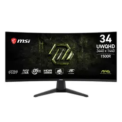 MSI - Monitor Gamer 34 Curvo Wqhd 200hz Ia 0.5ms Dual Mode