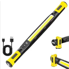 GENERAL - Linterna Magnetica Recargabe 4 Modos De Luz Amarillo Resiste Agua Ipx4 WJ-8170