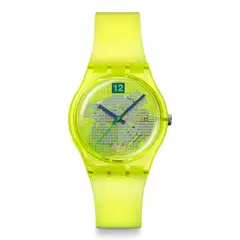 SWATCH - Relojes Unisex Luminously Lemon. Reloj Silicona Amarillo SO28J103