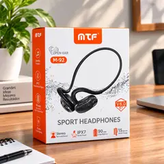 MTF - Audífonos Deportivos M-92 Open Ear Bluetooth 6.0 IPX7 Carga Rápida