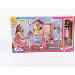 JUGUETERIA EXPRESS - Casa e muñecas villa con 182 pcs