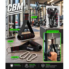 WONDER SPORT - Agarre para Polea de Gimnasio en Caucho y Nylon x2 unidades
