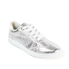 PRICE SHOES - Tenis Urbanos Brillo Mujer 582408PLATA