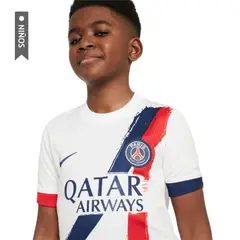 NIKE - Camiseta Paris Saint-Germain 2025/26 Niño-Blanco
