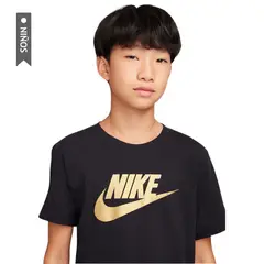 NIKE - Camiseta Sportswear Futura Niño-Negro
