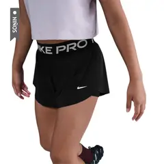 NIKE - Short Pro Niña-Negro