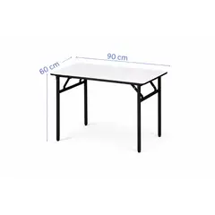 GENERICO - Mesa Plegable Multiuso Estructura Metálica Oficina Eventos 90 CMS X 60 CMS