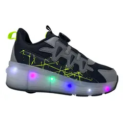 PRICE SHOES - Tenis Patin con Luces para Niños 944MIGUELANGELBLANCO