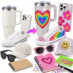 GENERICO - Kit Diamantes Resina Gemas 30 Colores Herramientas Arte