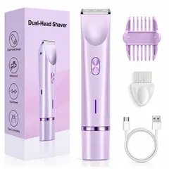 AMERICAN GENERICS - Afeitadora Eléctrica Mujer SS-822 Doble Cabezal Recargable