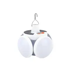 LEXMANA - Bombillo Luz Led Solar Recargable Y Plegable 15w 6500 K Iluminacion Decoracion Hogar Color Blanco