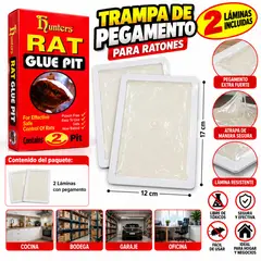 GENERICO - Trampa Adhesiva para Ratones con 2 Láminas – Fácil de Usar