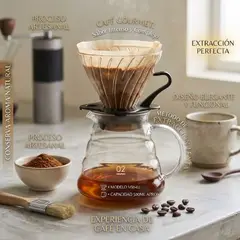 ZHOPI CO - Kit Cafetera V60 De Vidrio Con Jarra Servidor Y Dripper