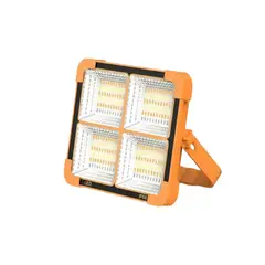 LEXMANA - Reflector Recargable Portatil Solar 10w Luz Blanco Cálido Carcasa Iluminacion Hogar Color Amarillo
