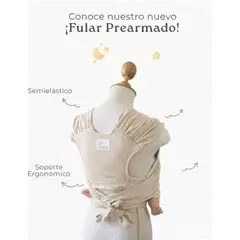 GENERICO - Fular y Porta Bebe -PREARMADO -beige ajustable