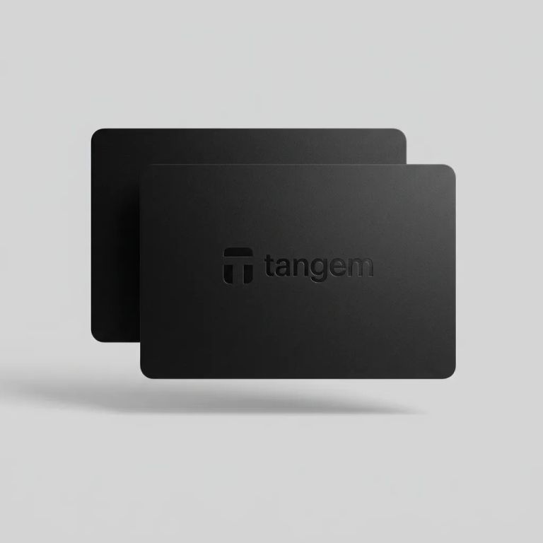 Tangem Wallet Classic Negra Set 2 Tarjetas Billetera Fría Hardware Wallet NFC Con Respaldo