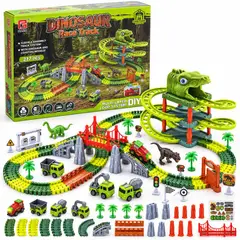 GENERICO - Pista Dinosaurios Giat 217 Piezas Luces Sonidos 3mas