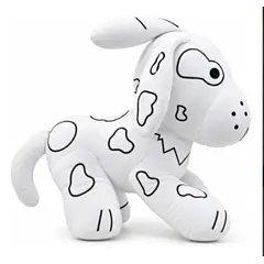 GENERICO - Peluche Muñeco Para Pintar Colorear Lavable Y Reutilizable Perro