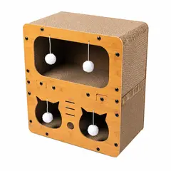 CATLIKE - Casa Doble Rascador De Cartón Para Gato