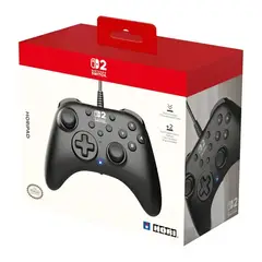 HORI - Control Turbo Negro Cableado Compatible con Nintendo Switch 2