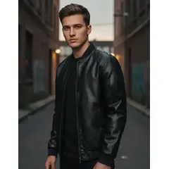 THE CLOTHING COMPANY - Chaqueta Hombre Cuero Sintético Texturizado
