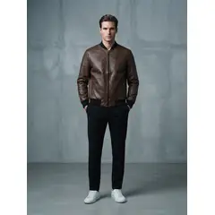 THE CLOTHING COMPANY - Chaqueta Hombre Cuero Sintético Texturizado