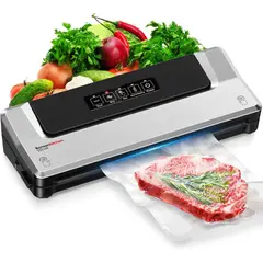 GENERICO - MAQUINA EMPACADORA Y SELLADORA AL VACIO POTENTE ALIMENTOS + 10 BOLSAS!