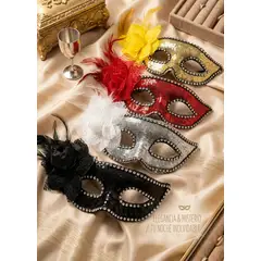 GENERICO - Antifaz Plumas Lentejuelas Accesorio Para Disfraz