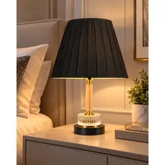 GENERAL - KW7328- N -LAMPARA DE MESA ESTRUCTURA METALICA -MADERA