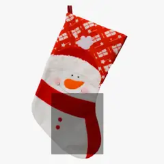 GENERICO - Adorno Bota Grande De Navidad En Poliéster Para Chimenea O Árbol Diseño Muñeco De Nieve