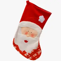 GENERICO - Adorno Bota Grande De Navidad En Poliéster Para Chimenea O Árbol Diseño Papá Noel