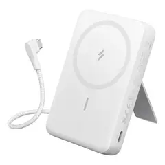 ANKER - Power Bank Zolo 10K, 30W, Cable USB-C integrado y soporte