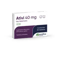 OUROFINO - Ativi Colágeno 40mg 30 Tabletas Perro/gato