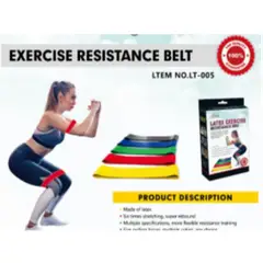 GENERICO - Set de Bandas de Resistencia elásticas de Látex para Ejercicio y Fitness (LT-005)