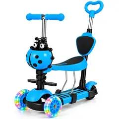 GENERICO - Patineta Scooter Monopatin 5 En 1 Mariquita Con Luces