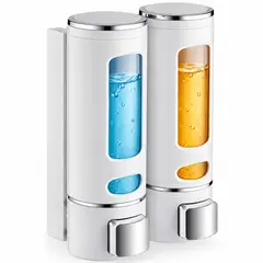 ONE PIXEL - Set Dispensador De Jabon Liquido Para Pared De Baño 400ml X2 UND