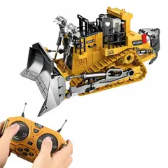 GENERICO - Bulldozer Excavadora Control Remoto Juguete Construcción RC Para Niños 6+ Años