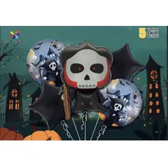 GENERAL - Set Globos Halloween La Muerte x 5 piezas