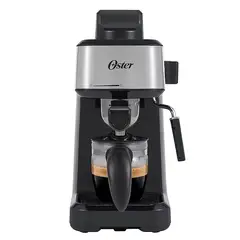 OSTER - Cafetera Oster®️ para Espresso y Cappuccino, Capacidad de 4 Tazas