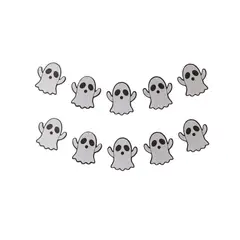 GENERAL - Banderin Guirnalda Fantasma x 10 Pcs En Papel