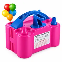 SWISSHOME - Inflador Eléctrico Globos 600W Doble Boquilla Automático Portátil
