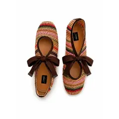 SABATES - Baletas para mujer Fiera tejida colors brown multicolor