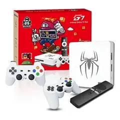 GENERICO - CONSOLA DE VIDEOJUEGOS RETRO G7 ANDROID TV BOX CON 2 CONTROLES – BLANCA