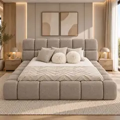 EKONOMODO COLOMBIA - Cama Nube Doble En Madera Pino 140x190 Cafe