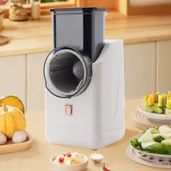 GENERICO - Rallador y Cortador de Verduras Eléctrico / Manual con Cuchillas Intercambiables