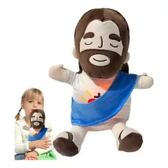 GENERICO - Peluche Jesús Interactivo Con Luz, Música Y Respiración