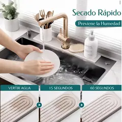 GENERICO - TAPETE PIEDRA DIATOMITA ABSORBENTE GRIFO FREGADERO